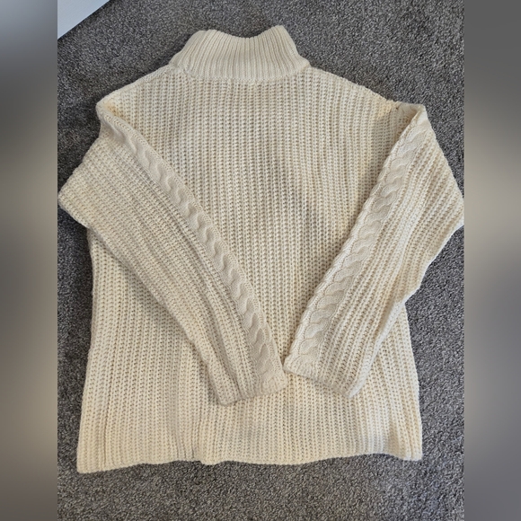 Ivory Mock Neck Sweater - Picture 6 of 6